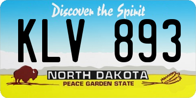 ND license plate KLV893