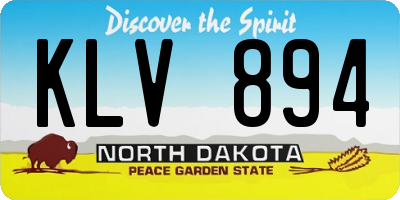 ND license plate KLV894
