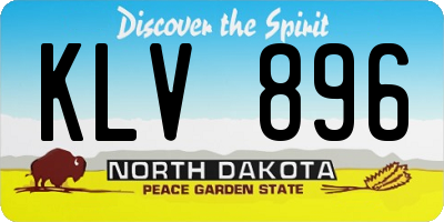 ND license plate KLV896