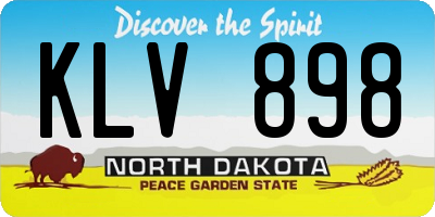 ND license plate KLV898