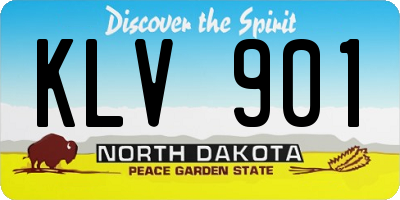 ND license plate KLV901