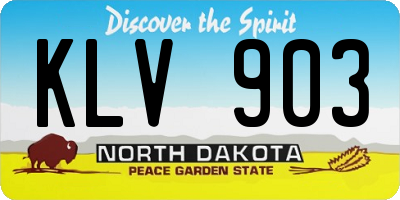 ND license plate KLV903