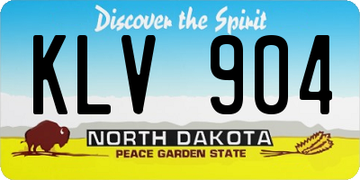 ND license plate KLV904