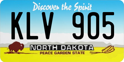 ND license plate KLV905