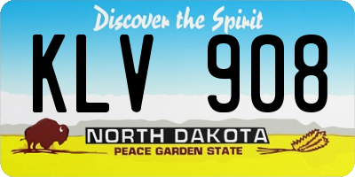 ND license plate KLV908