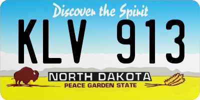 ND license plate KLV913
