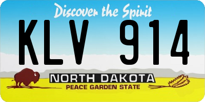 ND license plate KLV914
