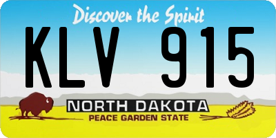 ND license plate KLV915