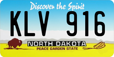 ND license plate KLV916