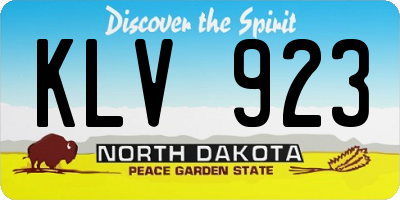 ND license plate KLV923