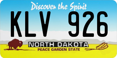 ND license plate KLV926