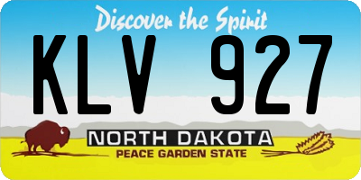 ND license plate KLV927