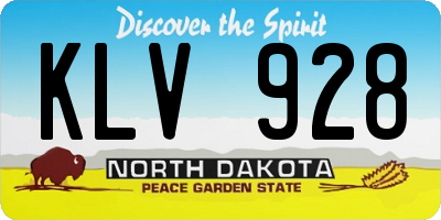 ND license plate KLV928