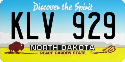 ND license plate KLV929