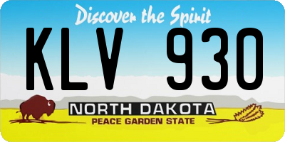 ND license plate KLV930