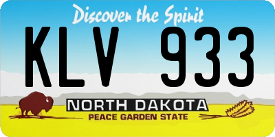 ND license plate KLV933