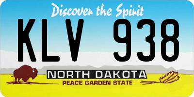 ND license plate KLV938