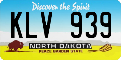 ND license plate KLV939