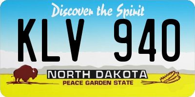 ND license plate KLV940
