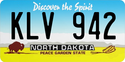 ND license plate KLV942