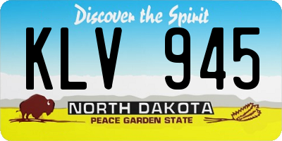 ND license plate KLV945