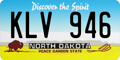ND license plate KLV946