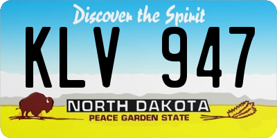 ND license plate KLV947