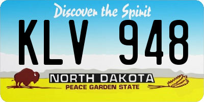 ND license plate KLV948