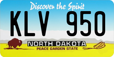 ND license plate KLV950