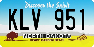 ND license plate KLV951