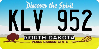 ND license plate KLV952