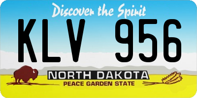 ND license plate KLV956