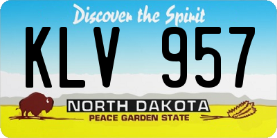 ND license plate KLV957