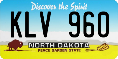 ND license plate KLV960