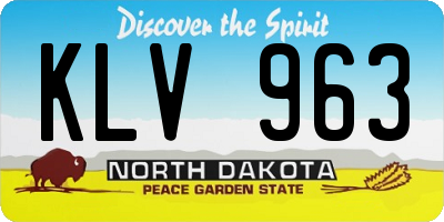 ND license plate KLV963