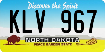 ND license plate KLV967