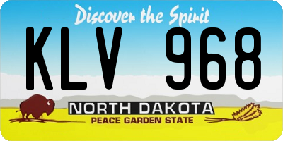 ND license plate KLV968