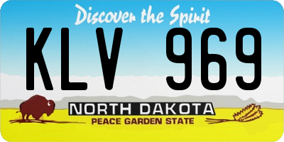 ND license plate KLV969