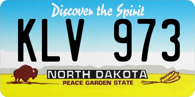 ND license plate KLV973