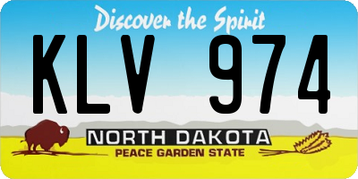 ND license plate KLV974