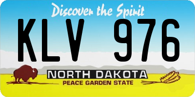 ND license plate KLV976