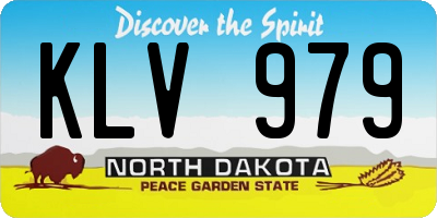 ND license plate KLV979