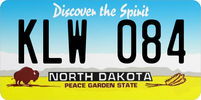 ND license plate KLW084