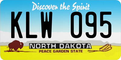 ND license plate KLW095