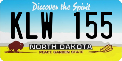 ND license plate KLW155