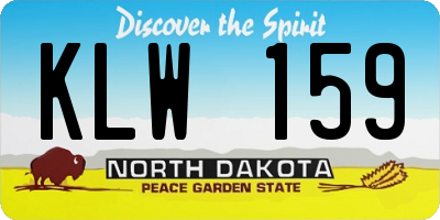 ND license plate KLW159