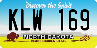ND license plate KLW169