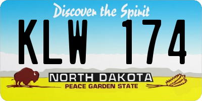 ND license plate KLW174