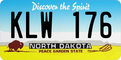 ND license plate KLW176