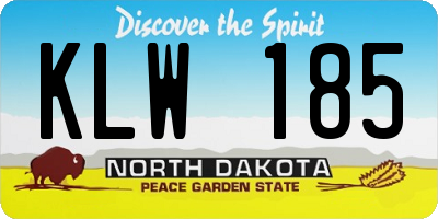 ND license plate KLW185